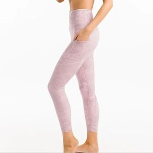 NWT ZYIA ACTIVE Pink Digital Granite pocket light n‎ tight hi-rise 7/8 24" (6-8)